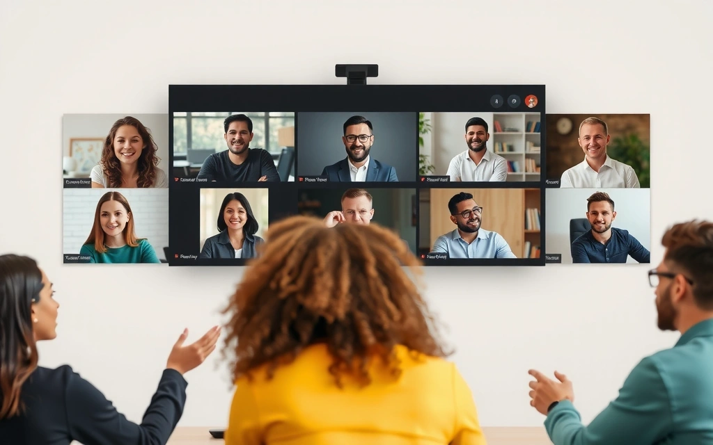 Gruppe von Menschen in einem Online-Webinar