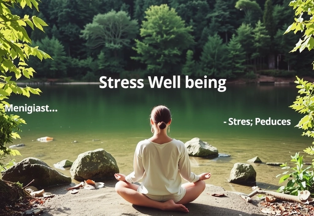 Eine Person meditiert in einer ruhigen Umgebung, symbolisierend Stressabbau und Wohlbefinden