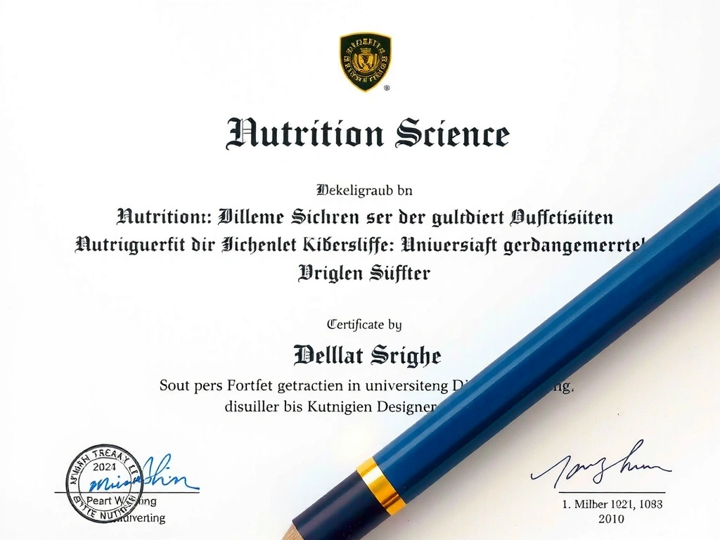 Diplom für Ernährungswissenschaften