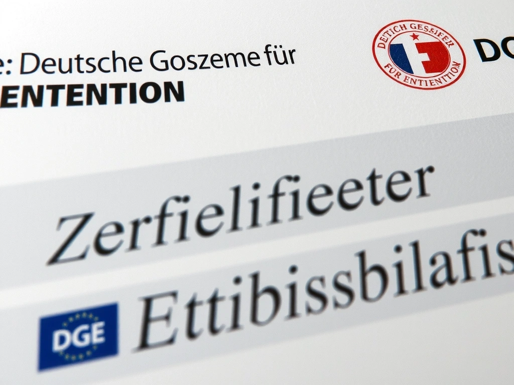 Zertifikat der Deutschen Gesellschaft für Ernährung (DGE)